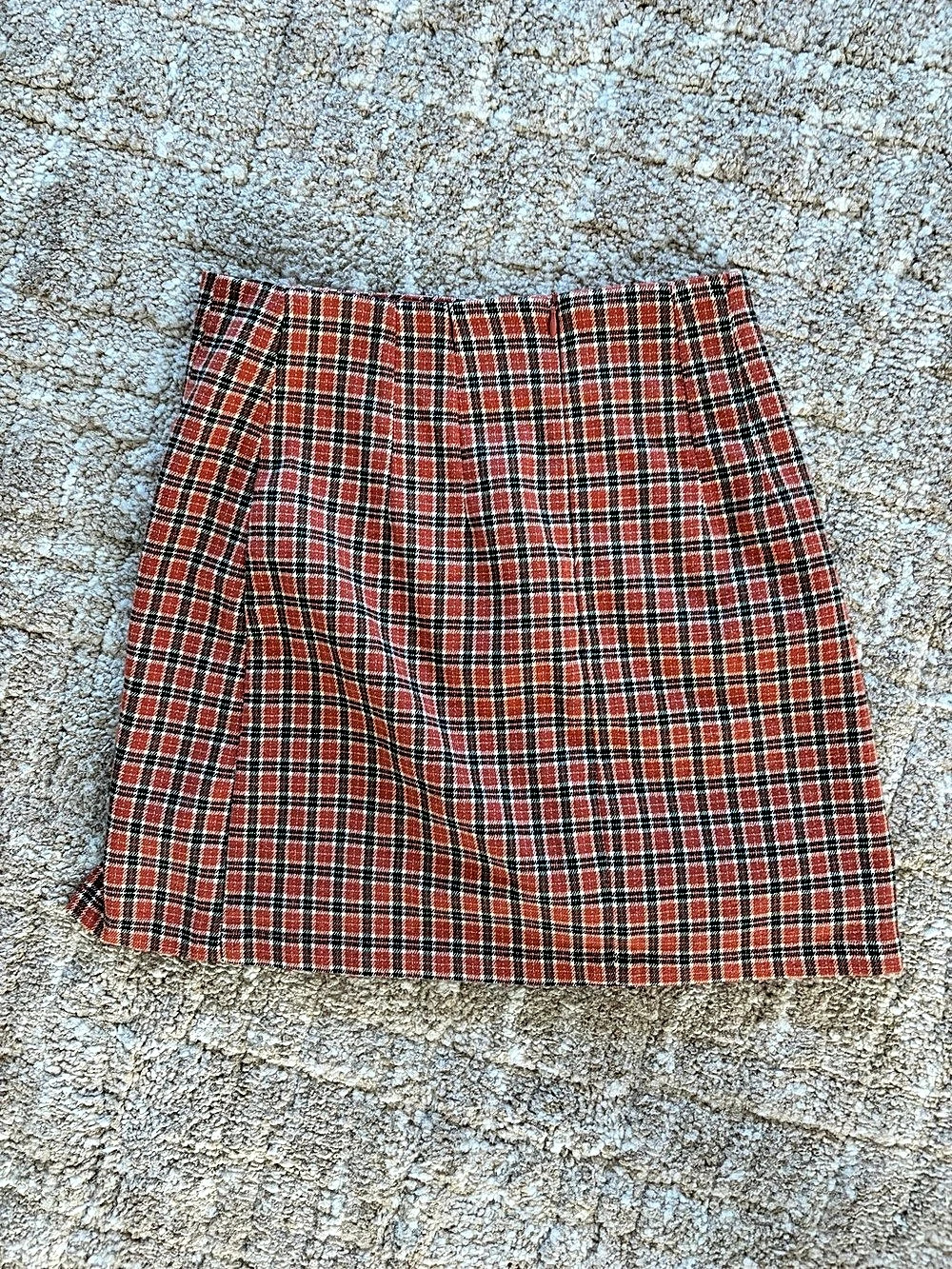 John Galt Plaid A-Line Skirt in Burnt Orange & Black: perfect for Fall!